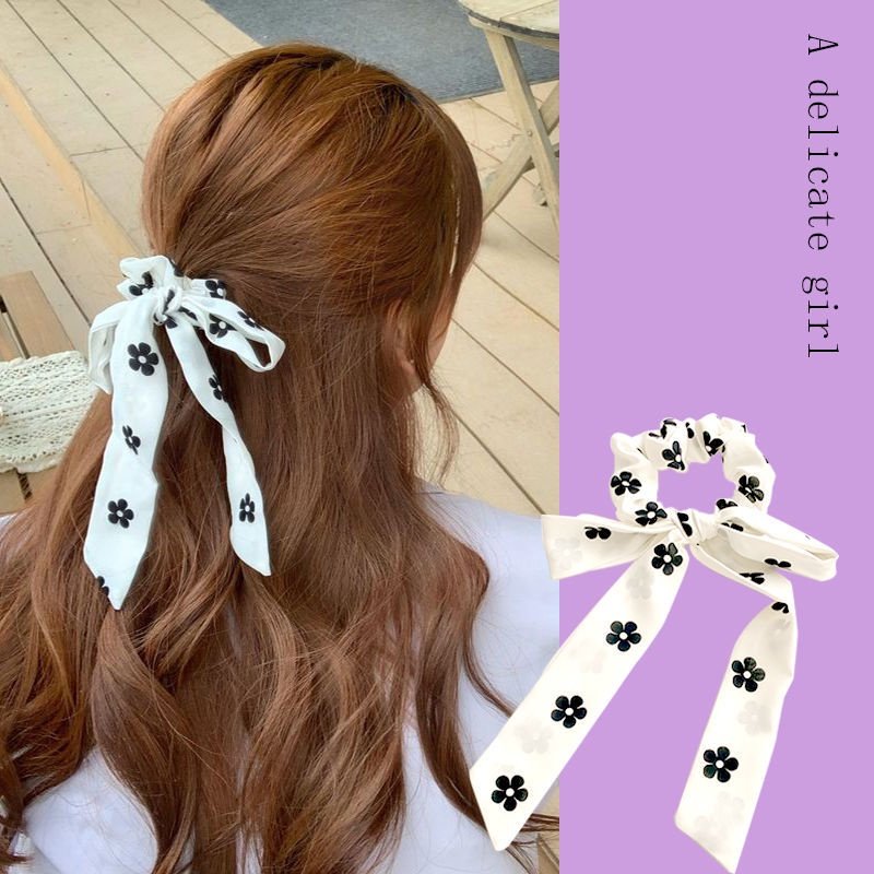 Dây chun buộc tóc Scrunchies nơ dài