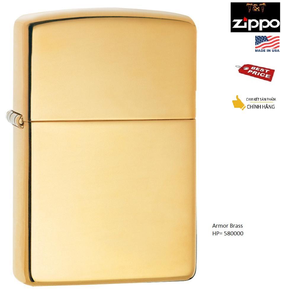 Zippo Armor High Polish Brass (Armor vàng bóng)