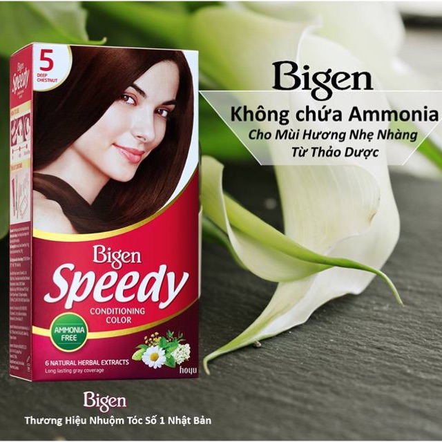 [HCM]??Thuốc nhuộm tóc Bigen Speedy #05 nâu hạt dẻ đậm