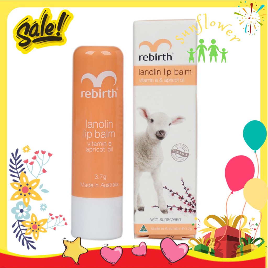 Son dưỡng môi nhau thai cừu Rebirth 3.7g thỏi mẫu mới