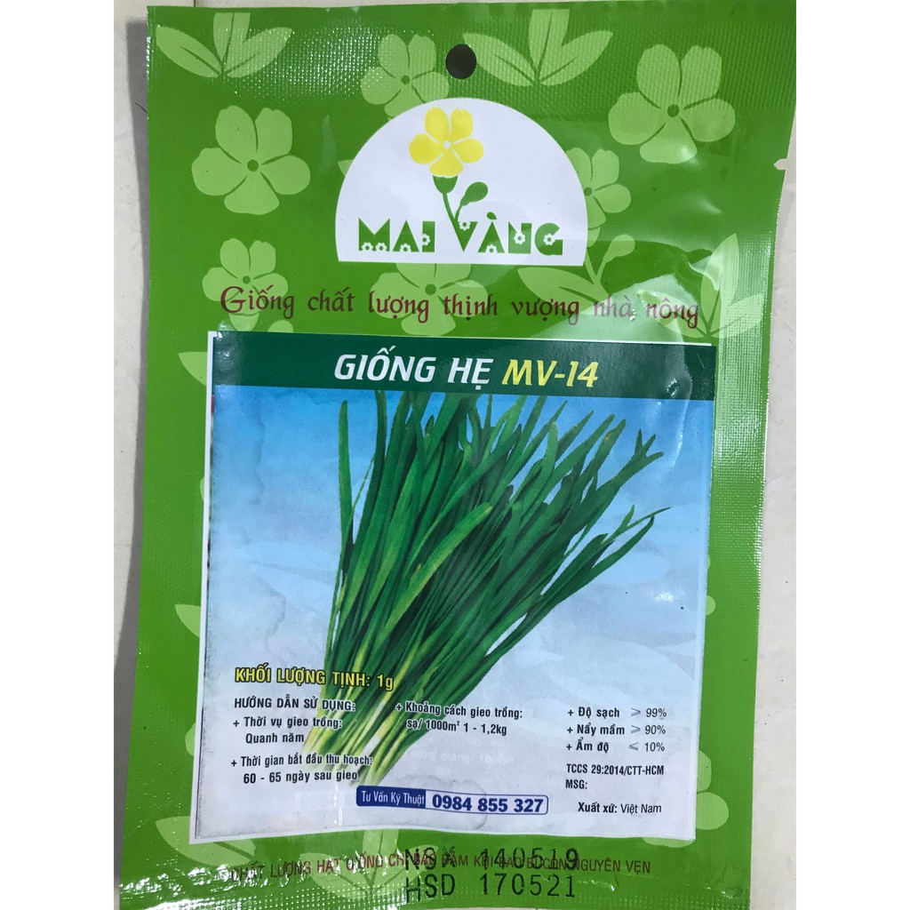 Hạt giống hẹ 1g
