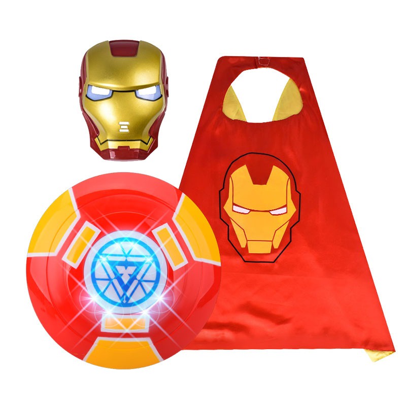 Set bộ laser chiến ánh sáng Người Sắt Và Khiên Ironman Siêu Anh Hùng Avengers Cho bé spiderman