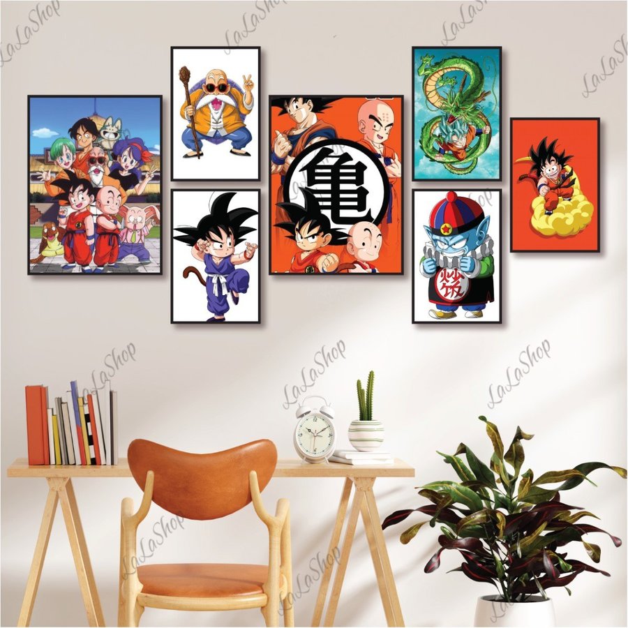 Bộ tranh dán tường 7 tấm Siêu anh hùng decor phòng bé Pikachu, Minion, Doraemon in formex - Có ảnh thực tế - Tranh dán tường phong có sẵn keo tranh bộ treo phòng ngủ giá rẻ
