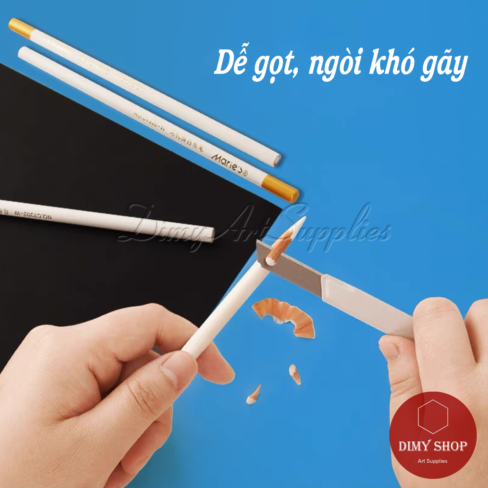 Bút Chì Trắng Marie's C7302 (Chì than trắng)
