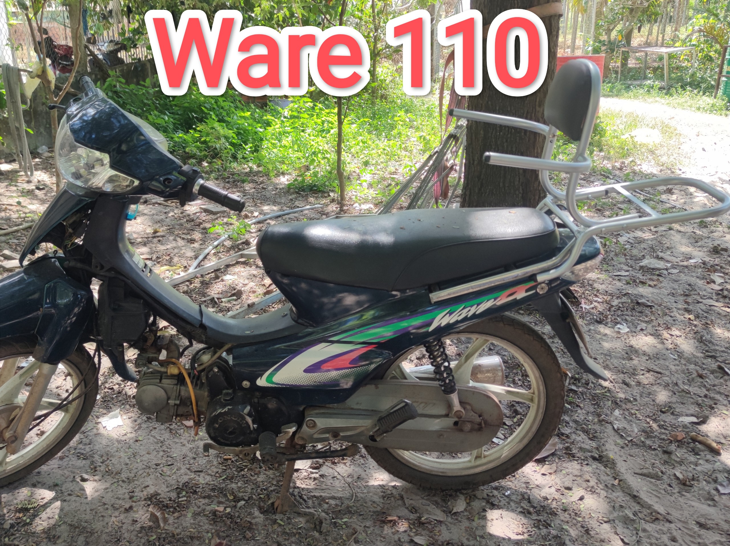 ( tặng lót tay) baga phượt có đệm tựa lưng,cho xe Wave Alpha 110,ware S, Ware RS,