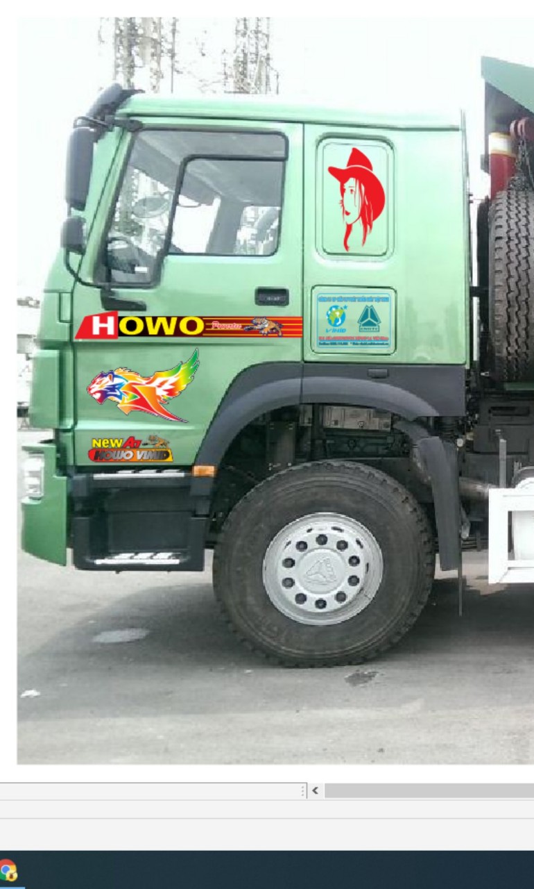 (SALE SỐC)COMBO BỘ TEM XE DECAL DÁN XE TẢI HOWO BEN