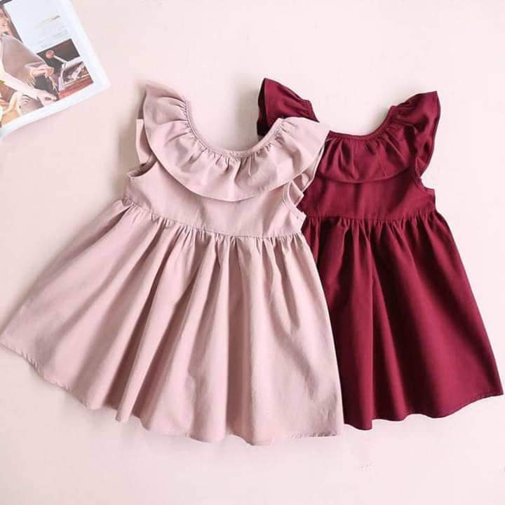 Váy hồng nơ lưng cho bé gái cực xinh