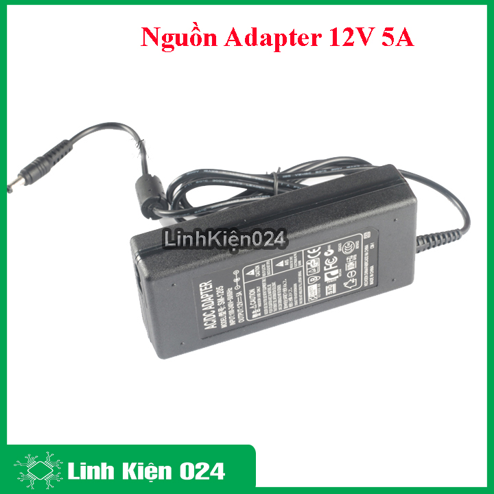 Nguồn adapter 12v 5a 5.5 x 2.1mm zin
