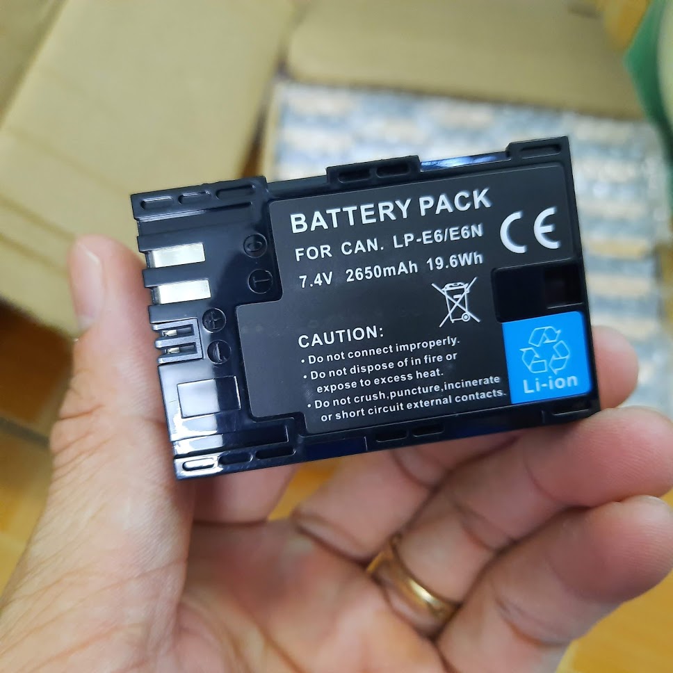 Pin máy ảnh canon LP-E6 2650mAh 5DMark3 5D4 6D 6D2 7D2 80D 90D