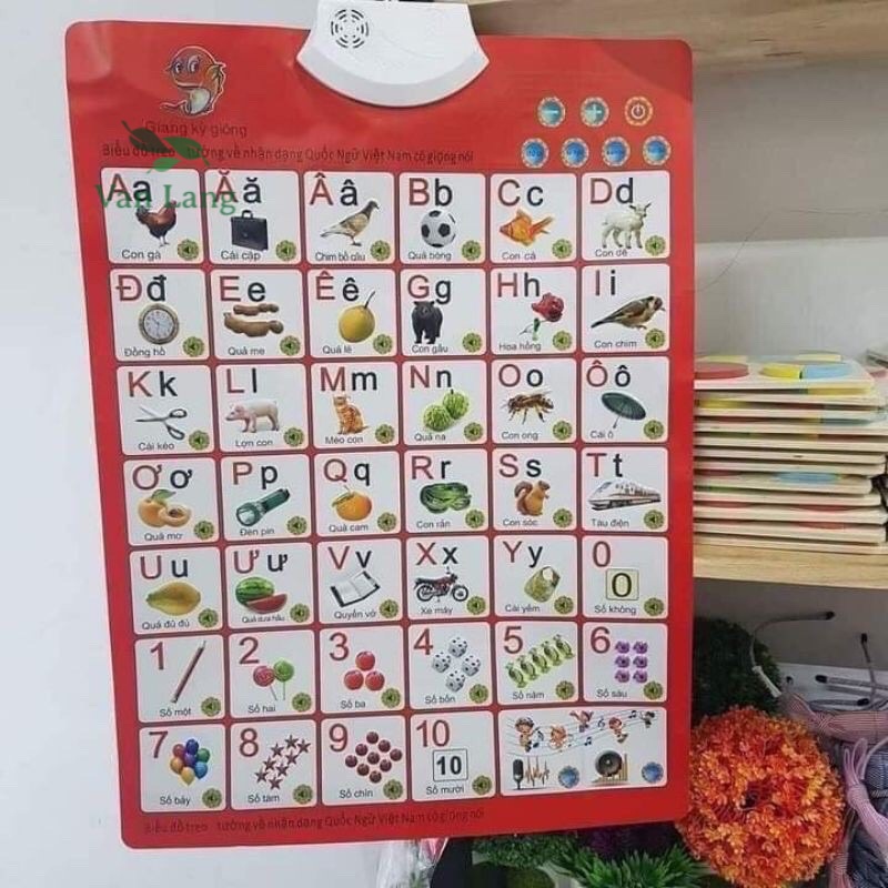 Bảng chữ cái điện tử thông minh có nhạc, chữ cái, số cho bé - Tặng kèm pin