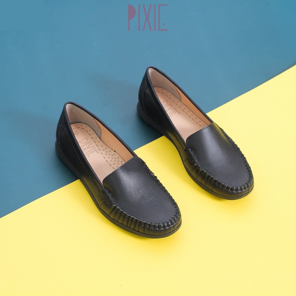 Giày Mọi Moccasin Da Bò Thật Đế Pixie X482