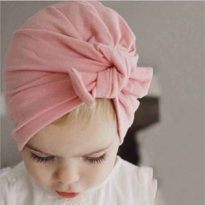 [HCM]Nón mũ turban thắt nơ cho bé từ 0 đến 2 tuổi
