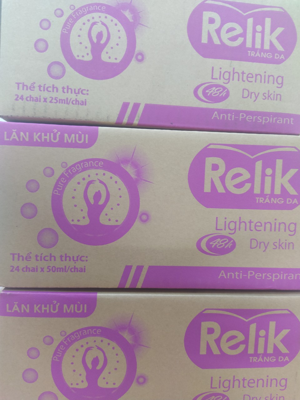 [HCM]Combo 2 chai lăn Lớn khử mùi Relik Hồng 50ml (tổng 100ml)