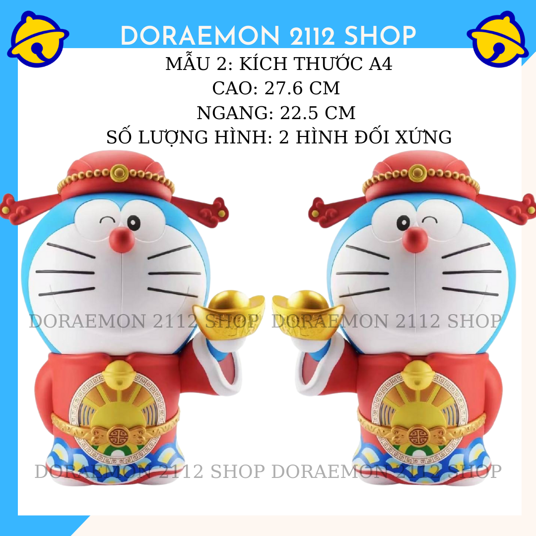 2 HÌNH DÁN DORAEMON CHIÊU LỘC KÍCH THƯỚC A3 A4