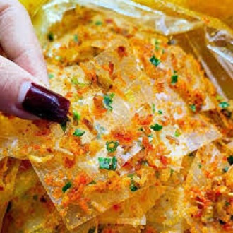 1KG BÁNH TRÁNG VUÔNG TRỘN SATE TÔM HÀNH PHI