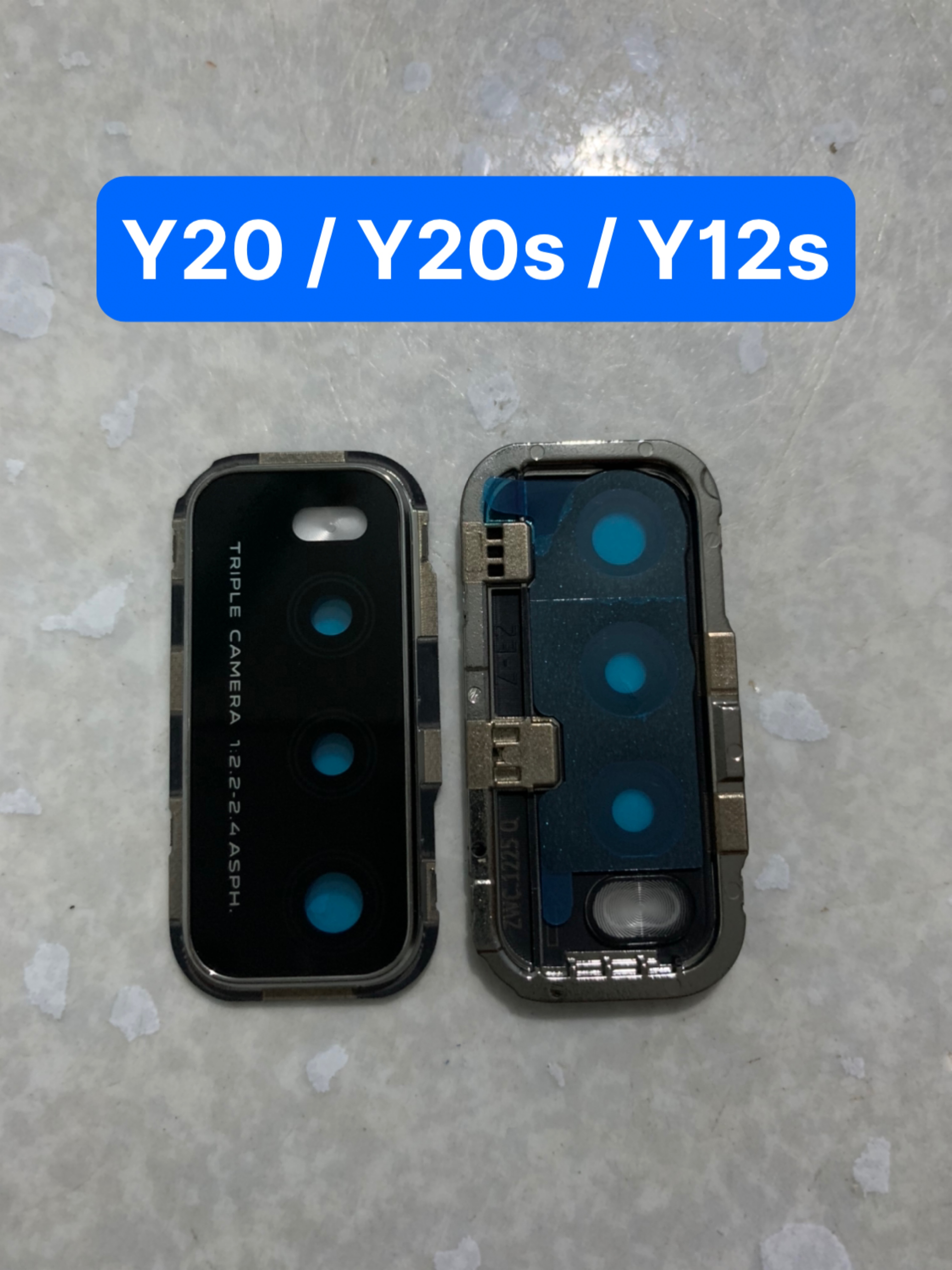 Bộ kính camera vivo Y20 / Y20s / Y12s dùng chung / gồm kính và vành như ảnh