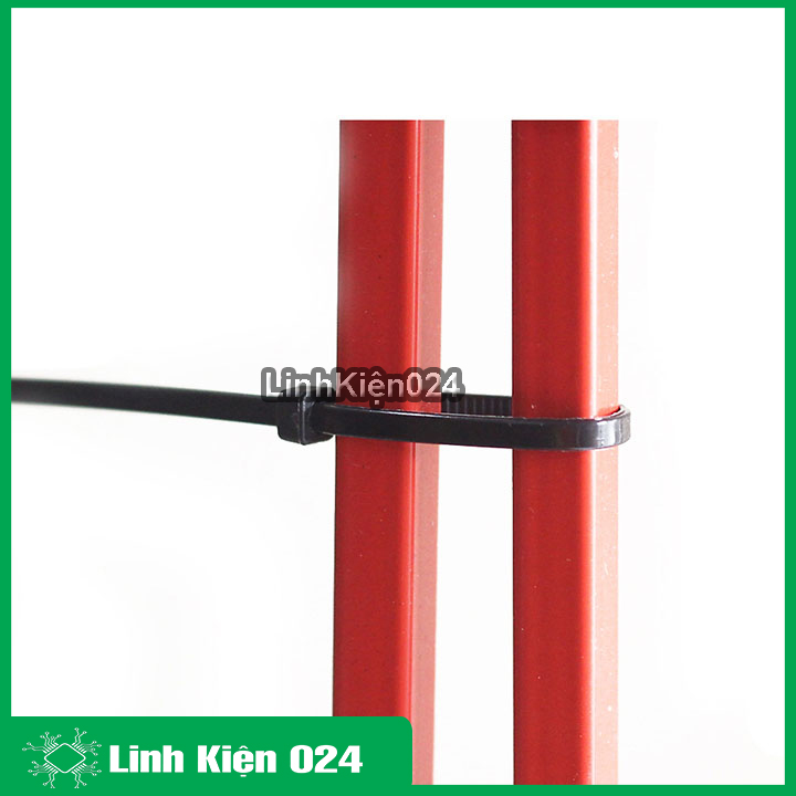 Gói 250pcs dây thít đen 5x300mm buộc chắc chắn