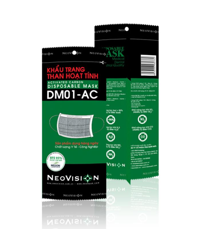Bộ 5 Cái Khẩu Trang Hoạt Tính Neomask DM01AC 4 Lớp