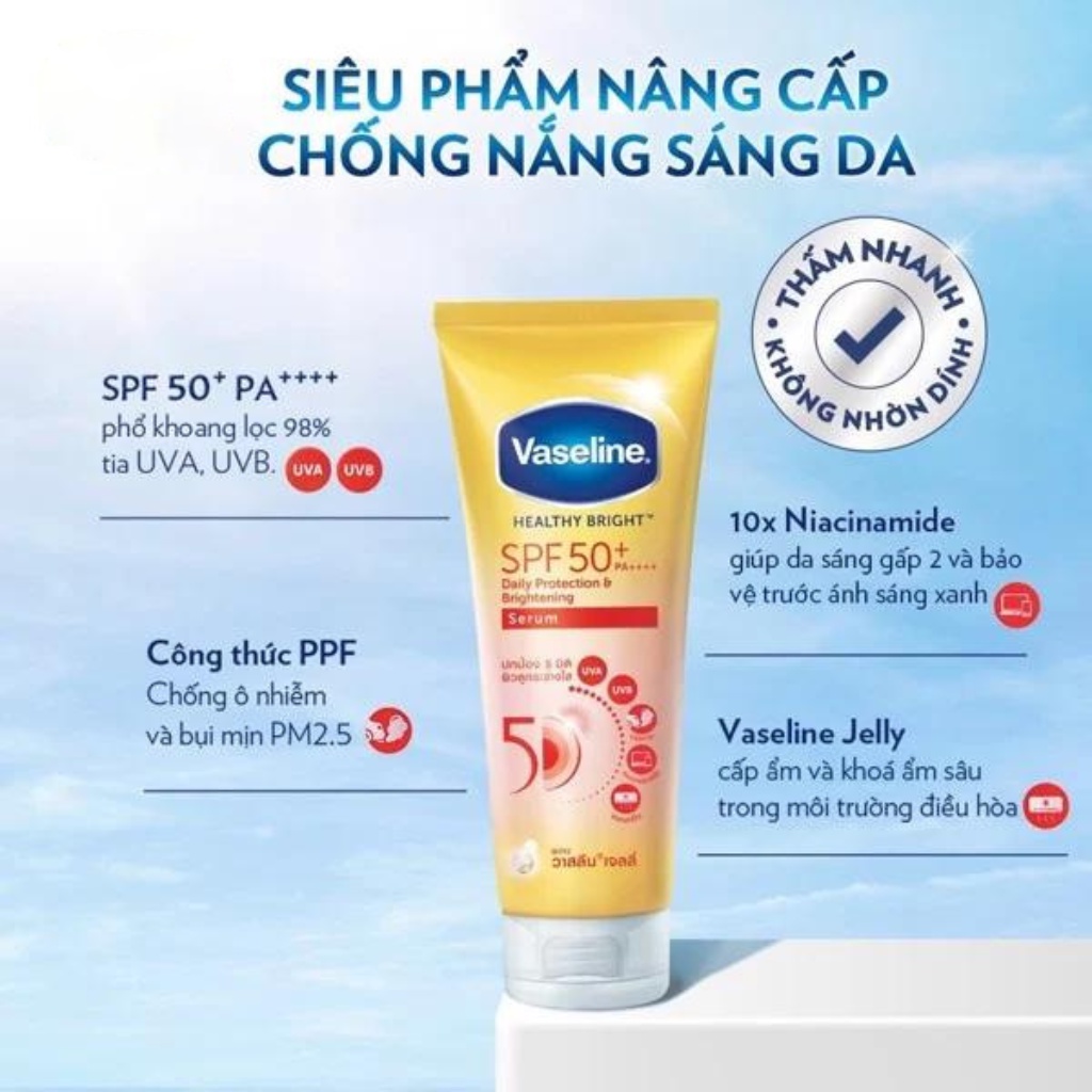 Sữa Dưỡng Thể Vaseline Perfect Serum 50X Tuýp 320ml