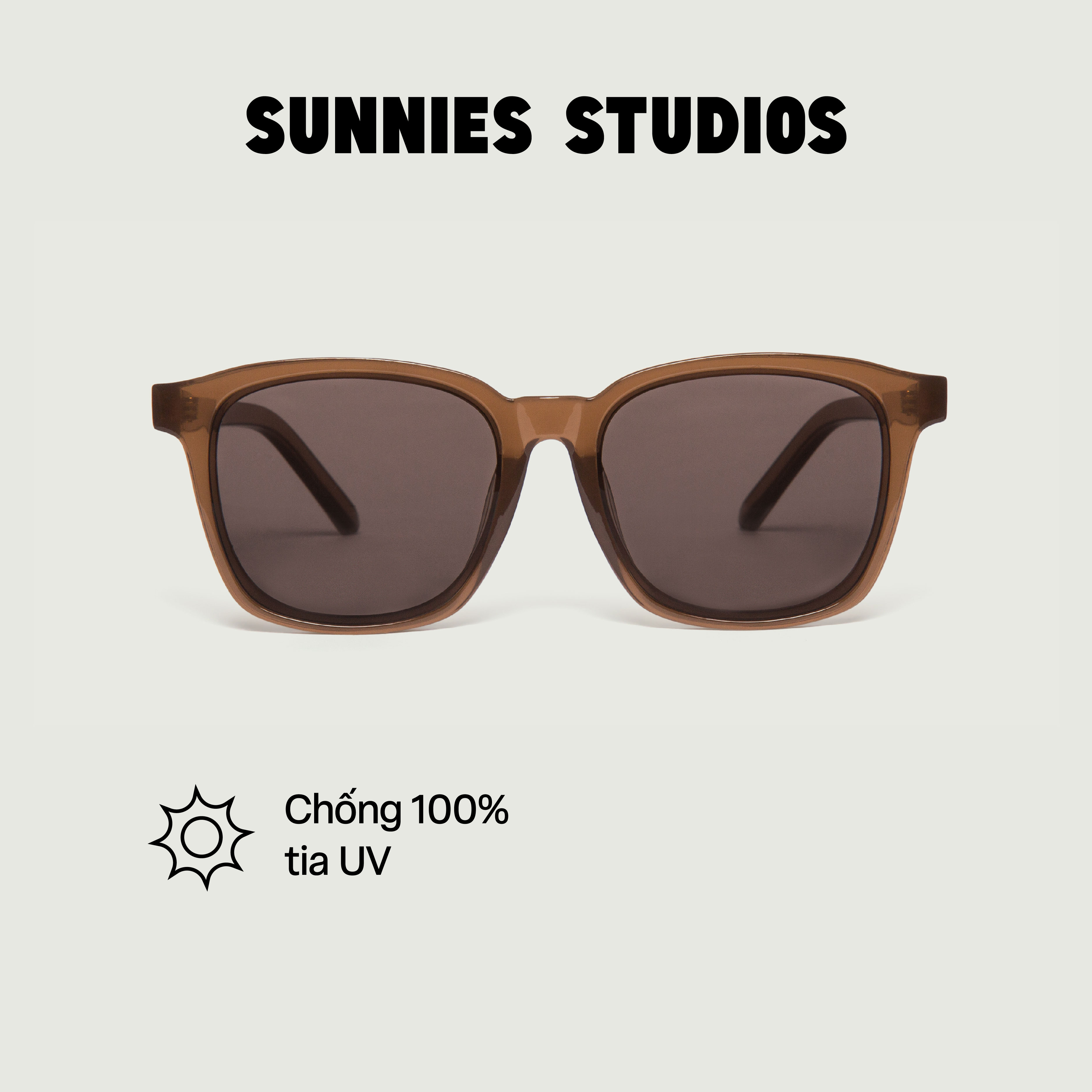 Kính mát Sunnies Studios Gọng Vuông Bennett in Cacao