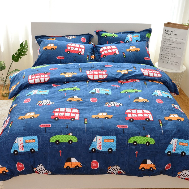 Vỏ chăn lồng được ruột, bọc ngoài mền vải cotton poly mẫu Trái Bơ Xanh - Hàng đẹp L1 1m9x2m1