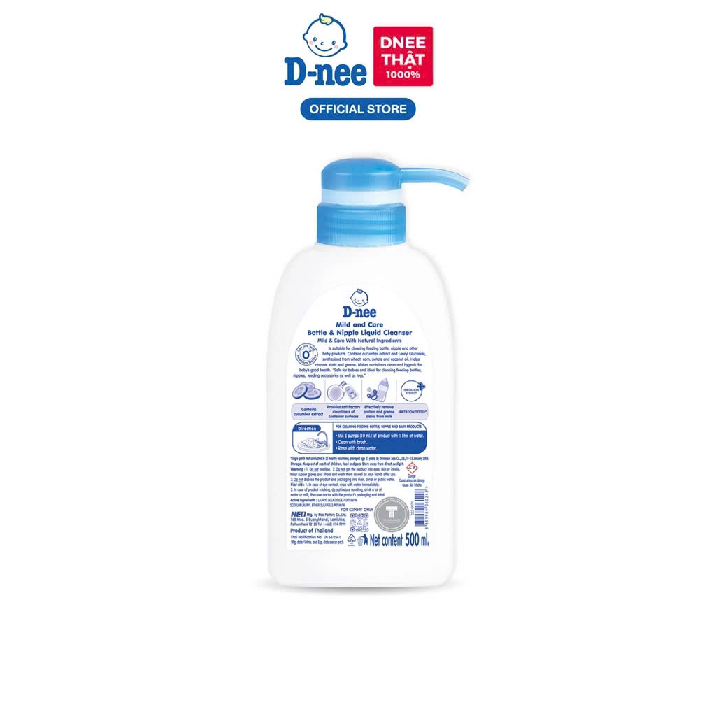 Combo 3 Chai Nước rửa bình sữa D-nee 500 ML