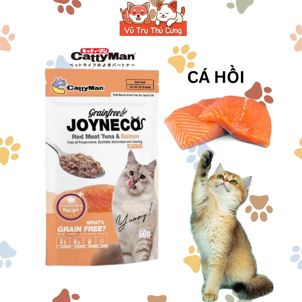 Pate Catty Man Joyneco cho Mèo gói 60g