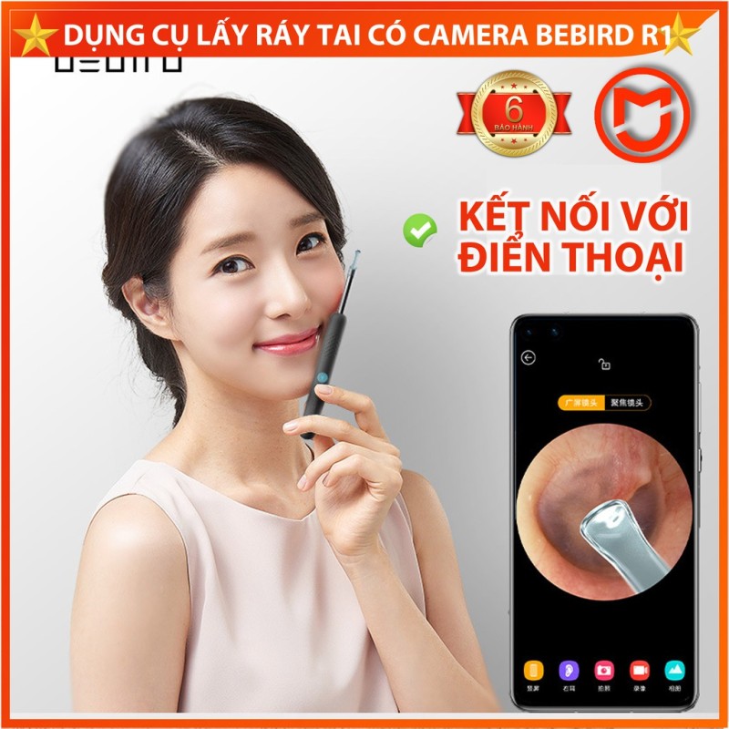 [CHÍNH HÃNG] Dụng cụ lấy ráy tai có camera Xiaomi Bebird R1. Dụng cụ lấy ráy tai nội soi thông minh.