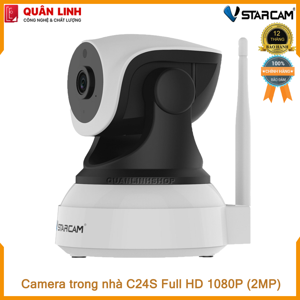 Camera wifi IP Vstarcam C24s Full HD 1080P kèm thẻ nhớ 32G-128GB