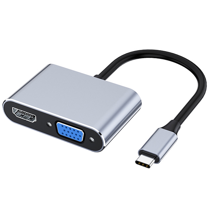 [Cashback]USB C to VGA Multiport Adapter 4K Type C USBC HUB Video