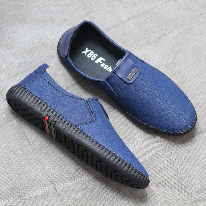 [HCM]Giày lười nam vải jean thời trang sangsports