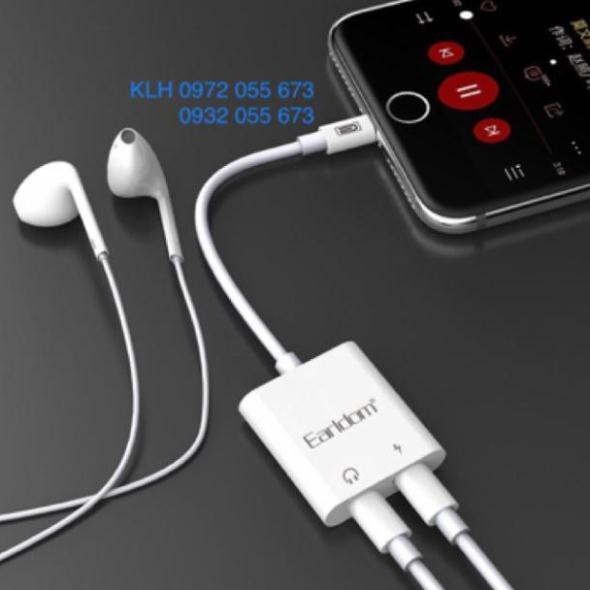 [2 Cổng Dẹp] Jack Chuyển Lightning 2 In 1 Earldom Ot-33 (Ra 2 Cổng Lightning)