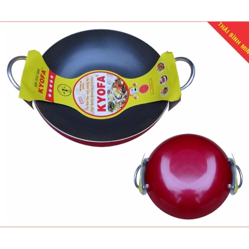 Chảo chống dính 2 quai lòng size 34cm - chảo chống dính 2 quai cao cấp chảo xào