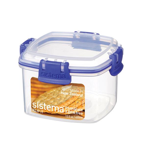 Hộp đựng thực phẩm Sistema 400ml, không chứa BPA, dùng lò vi sóng, máy rửa bát, sản xuất tại New Zealand - 1331