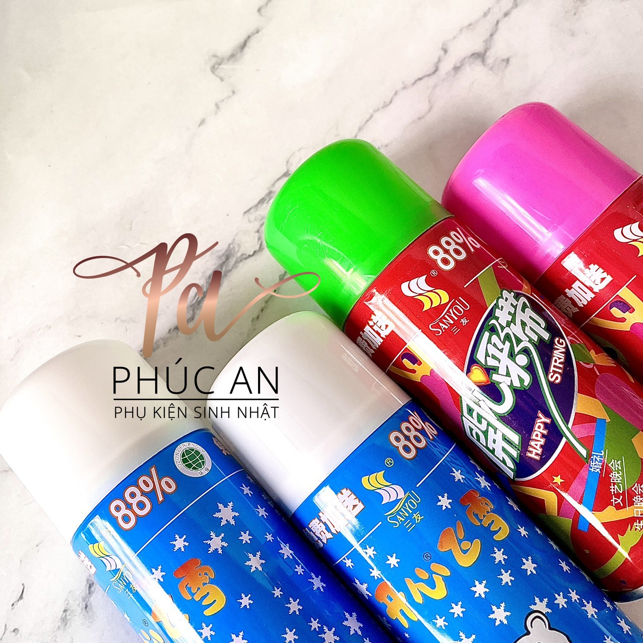 Bình xịt dây sinh nhật, liên hoan, party, lễ hội