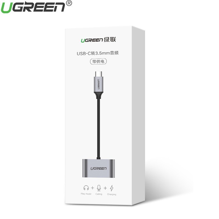 Cáp Chuyển Đổi Type-C To 3,5mm Hỗ Trợ Cổng Sạc USB-C Ugreen 50596