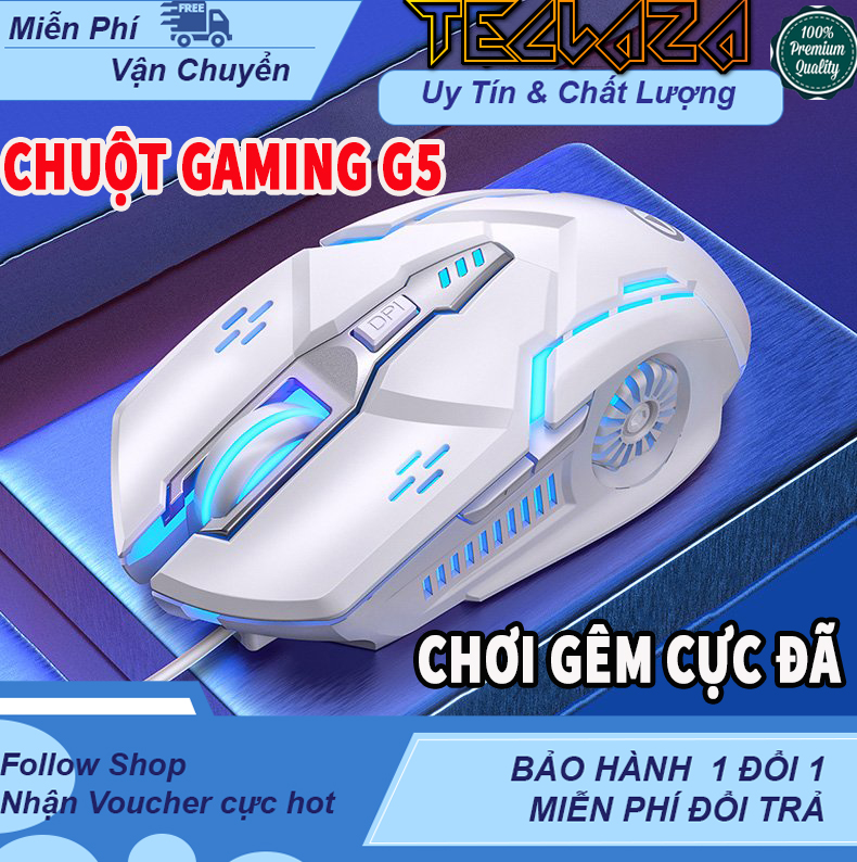 Chuột gaming g5 6d 4 tốc độ cho pubg, chuột có dây, chuyên dùng chơi gêm
