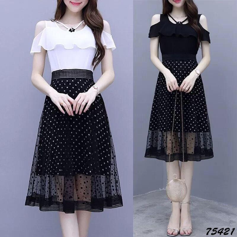 đầm xòe chấm bi cực sang chảnh