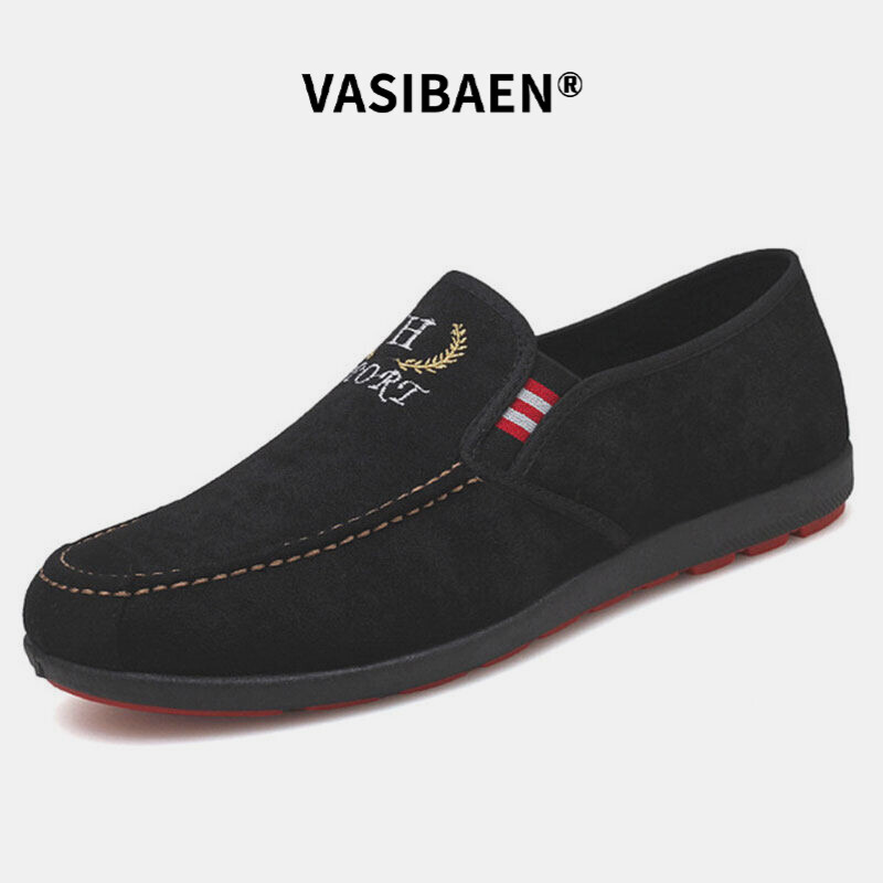 VASIBAEN Old Beijing shoes men's shoes male canvas shoes anti-tear cloth shoes male Korean men's shoes casual shoes nam【free free shipping chuyển】