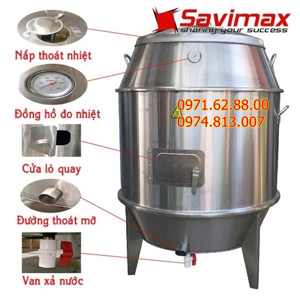 Lò quay vịt, lò nướng vịt inox 1 lần 12 con có móc xiên và kim khâu