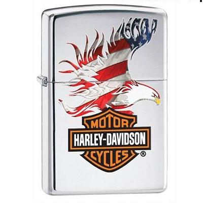 Zippo 28082 - Zippo Harley Davidson Eagle Wings Polish Chrome