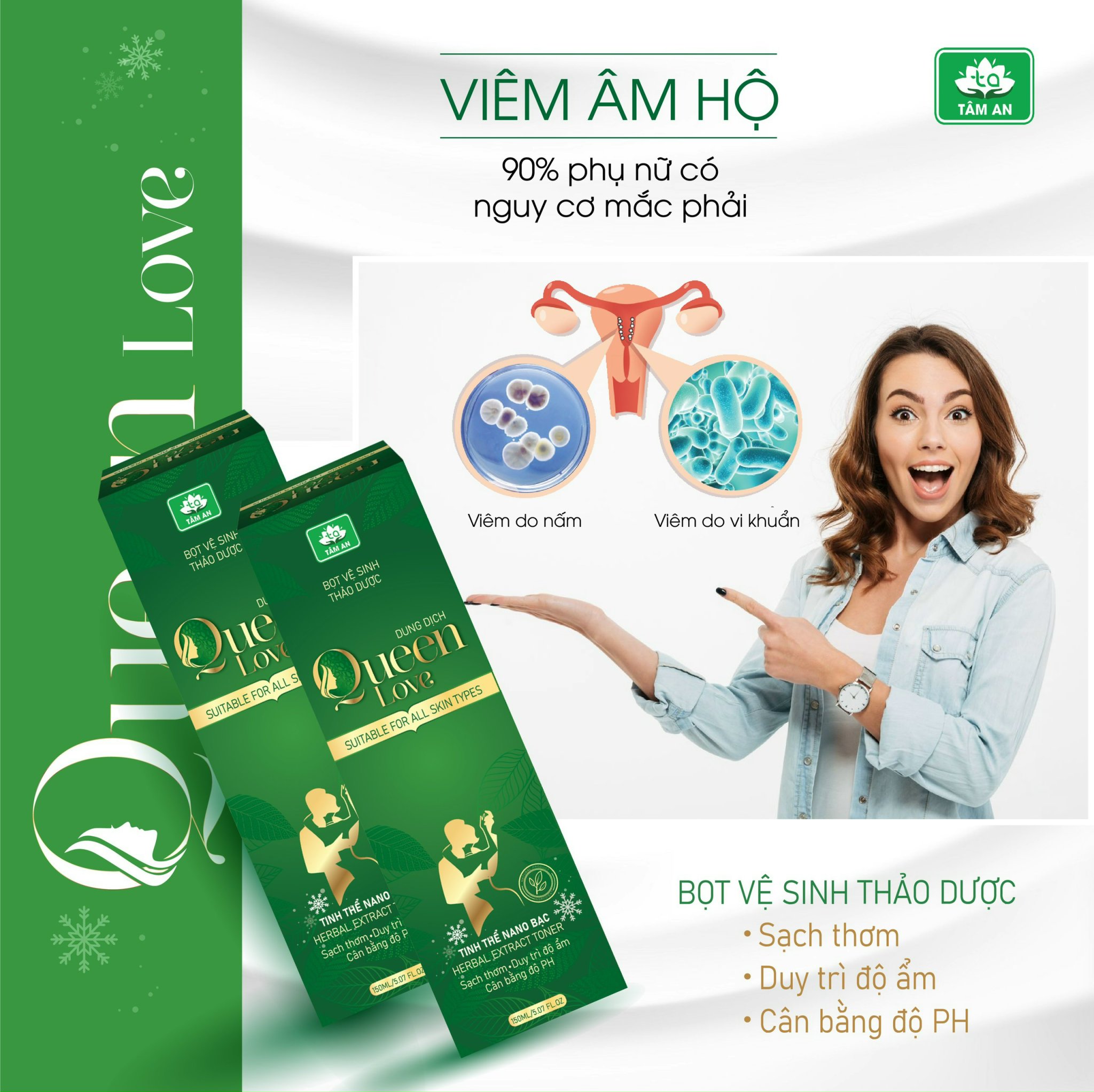 FREESHIP MAX - Bọt vệ sinh Queen Love