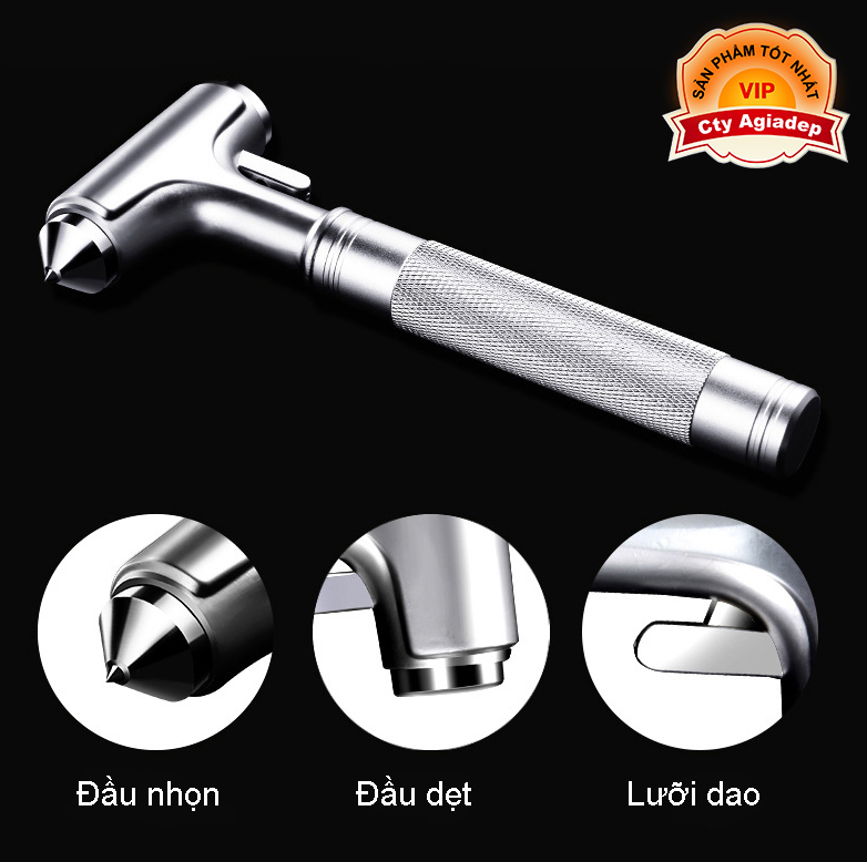 Búa xịn đập kính cứu hộ thoát hiểm xe hơi o tô