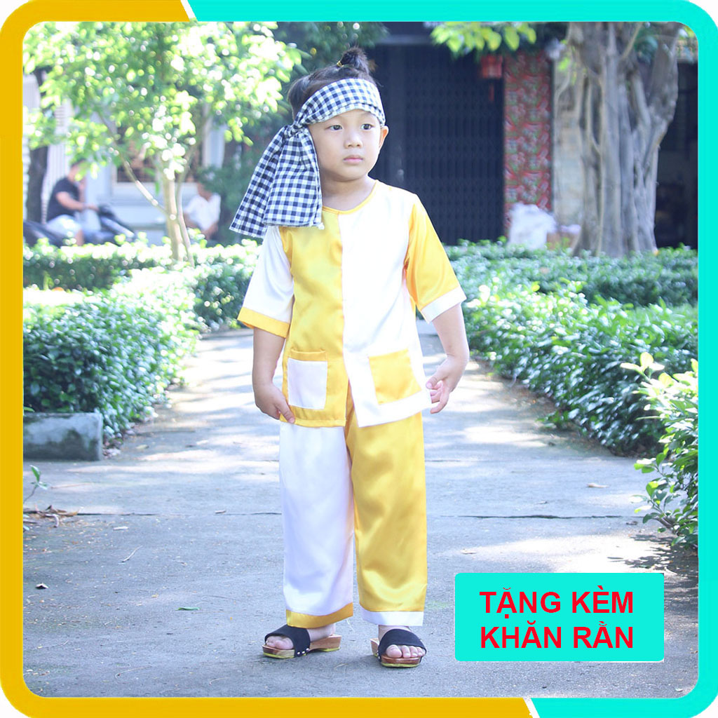 Áo Bà Ba Cho Bé Trai Và Gái Từ 1-6 Tuổi, Chất Lụa Mát Mẻ, Set Nguyên Bộ, Nhiều Màu Đẹp Cho Bé