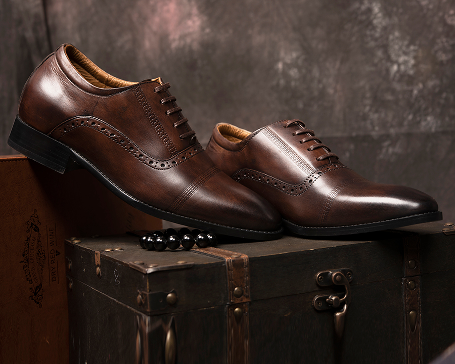 [6] shoes high male T&TRA A210 Brown red