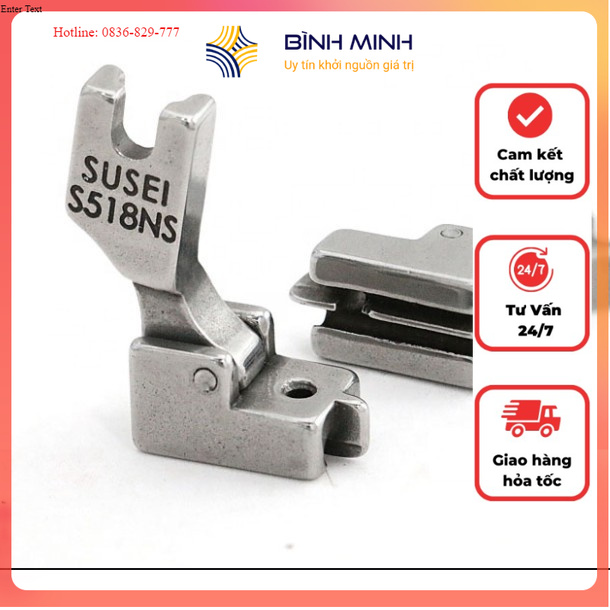 Chân vịt S518NS tra khóa giọt lệ máy may công nghiệp