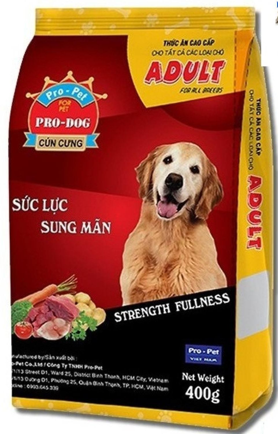 Thức Ăn Hạt Cho Chó Lớn Pro Dog 400g - Vị Thịt Gà - [Nông Trại Thú Cưng]