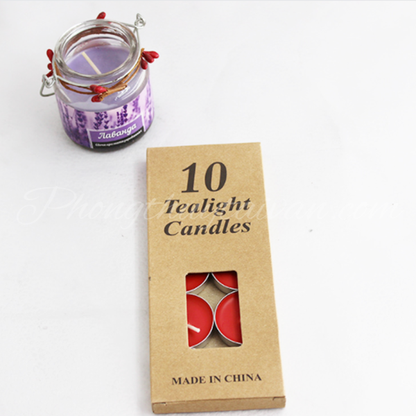 Nến viên Bơ Tealight 2h(hộp 10 nến)4 màu