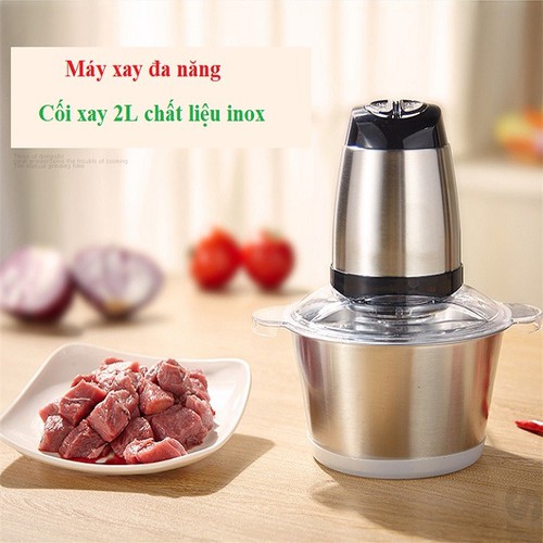 Máy xay thịt đa năng cối inox dung tích 2L