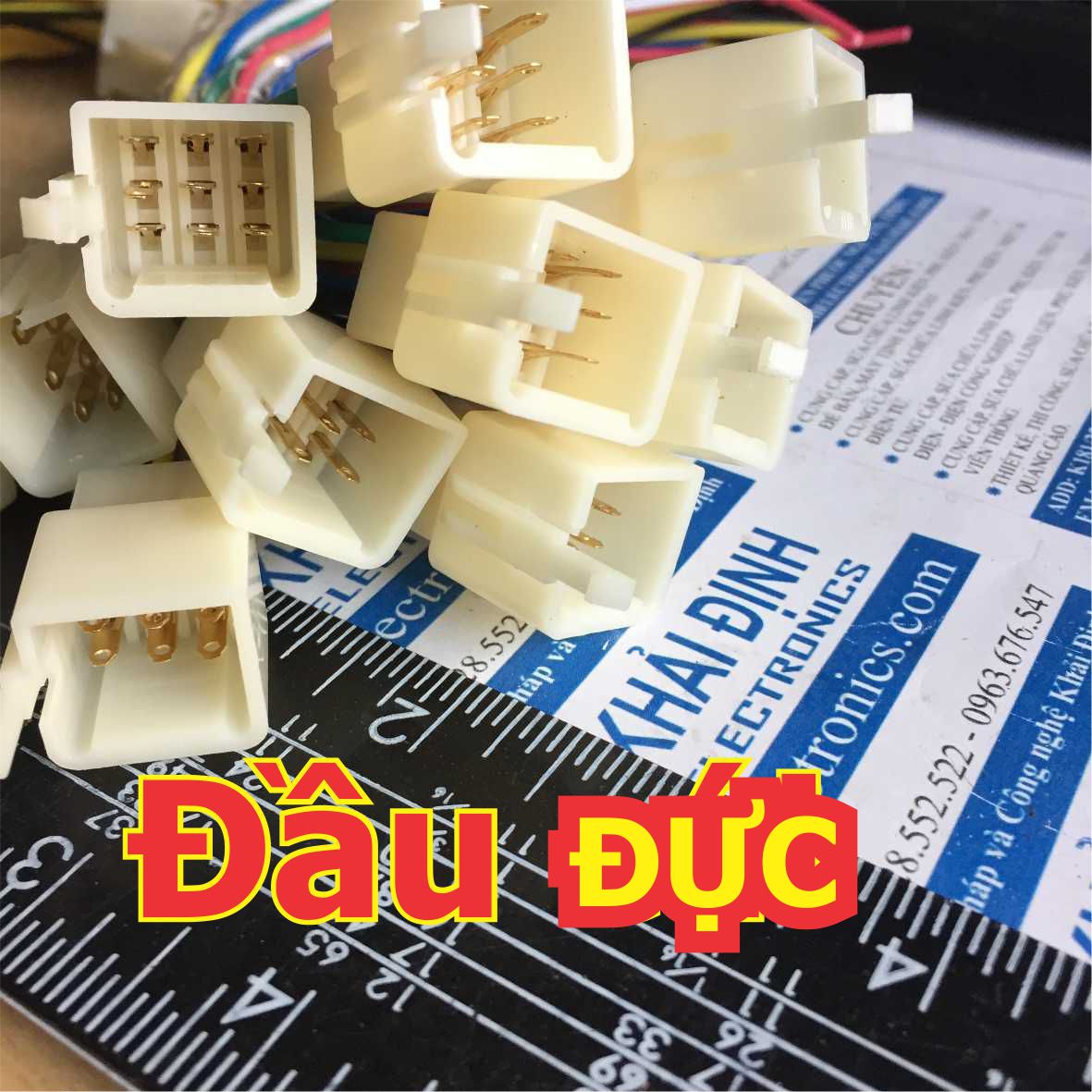 1 bộ dây header jack xe máy đầu ĐỰC+CÁI 2.8mm 9P, bấm sẵn dây điện kde3226